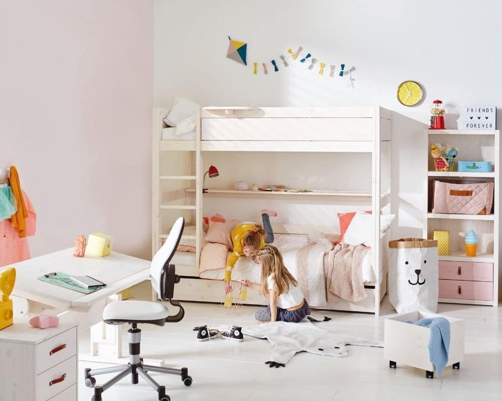 kids Bunk bed in white - Creative kids furniture at Kuhl Home Singapore